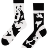 Chaussettes rigolotes Panda abstrait