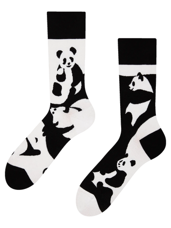 Chaussettes rigolotes Panda abstrait