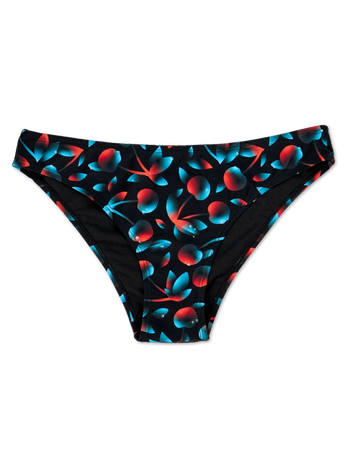 Culotte bikini rigolote Cerises noires