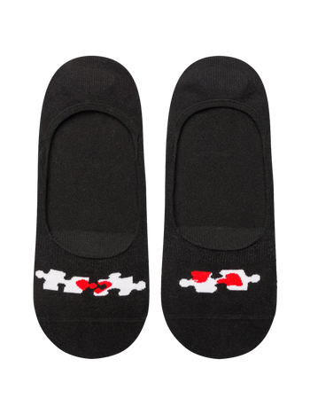 Chaussettes invisibles rigolotes Puzzle de cœur