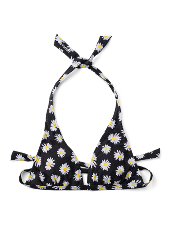 Haut de bikini triangulaire rigolo Marguerites durant la nuit