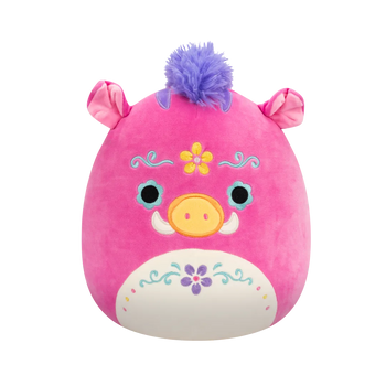Peluche Squishmallows de 20 cm Horacio le sanglier rose Day of the Dead