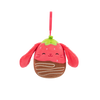 Peluche Squishmallows de 9 cm accrochable Gunda le lapin aux fraises enrobé de chocolat