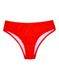 Culotte bikini taille moyenne rouge vif