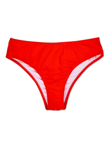 Culotte bikini taille moyenne rouge vif