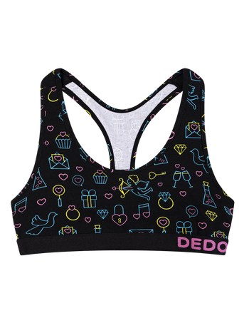 Bralette rigolote pour femmes Amour du néon