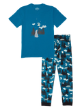 Pyjama rigolo pour hommes Loup et lune