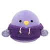 Peluche Squishmallows de 20 cm Anoushka la perruche arborant un sweat capuche en laine