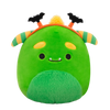 Peluche Squishmallows de 20 cm Callum le monstre vert arborant un bandeau chauve-souris