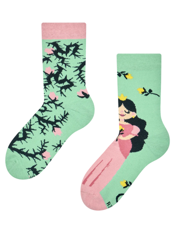 Chaussettes rigolotes pour enfants Princesse rose