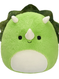 Peluche Squishmallows de 30 cm Fuzzamallows Tristan le tricératops vert