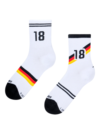 Chaussettes mi-mollet côtelées Légende du football allemand