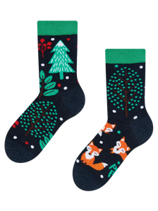 Chaussettes rigolotes pour enfants Renard roux