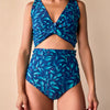 Haut de bikini MagicMix pour femmes Fleurs turquoises