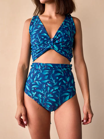 Haut de bikini MagicMix pour femmes Fleurs turquoises
