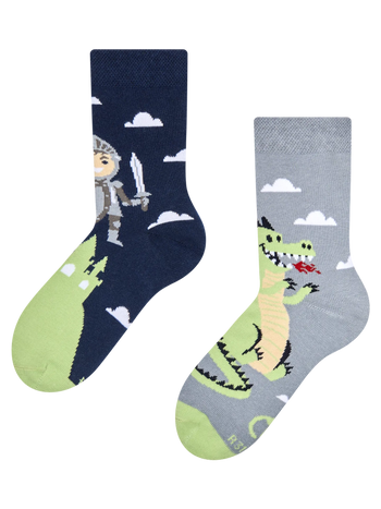 Chaussettes rigolotes pour enfants Chevalier courageux