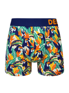Boxer rigolo pour hommes Toucan et feuilles