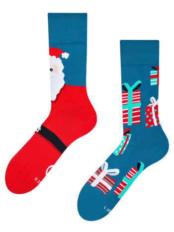 Chaussettes rigolotes Père Noël & cadeaux
