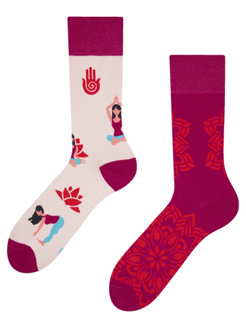 Chaussettes rigolotes Mandala de yoga