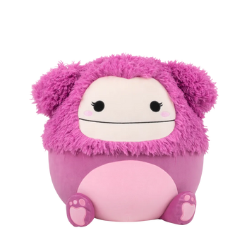Peluche Squishmallows de 35 cm Nanette le bigfoot rose framboise