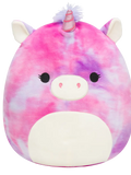 Peluche Squishmallows de 20 cm Lola la licorne violette et rose