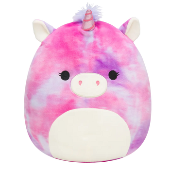 Peluche Squishmallows de 20 cm Lola la licorne violette et rose