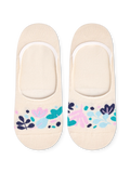 Chaussettes invisibles rigolotes Feuilles turquoise
