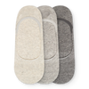 Paquet de 3 chaussettes invisibles classiques Mélange gris