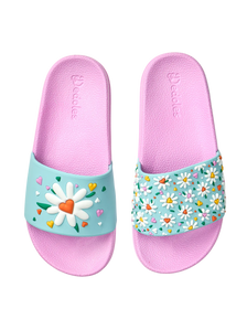 Sandales rigolotes pour enfants Petits coeurs et marguerites