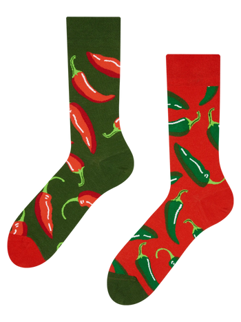 Chaussettes rigolotes Piment rouge
