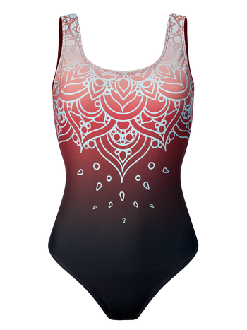 Maillot de bain une pièce rigolo Mandala ethnique