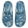 Claquettes à plateforme en marbre bleu sarcelle foncé pour femmes