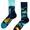 Chaussettes rigolotes en fibres de bambou Pêche du jour