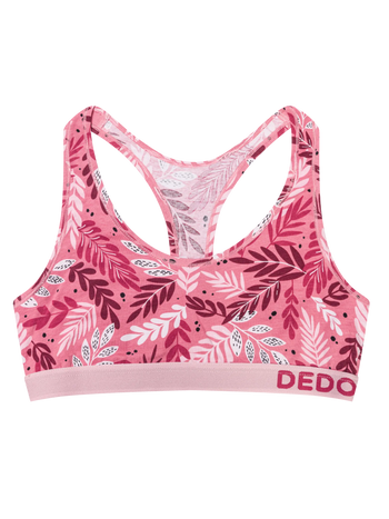 Bralette rigolote pour femmes Feuilles roses