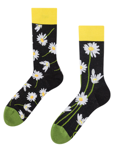 Chaussettes rigolotes Marguerites durant la nuit