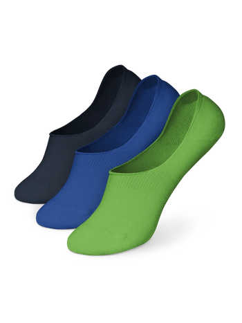 Paquet de 3 paires de chaussettes invisibles en coton Nature
