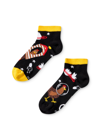 Socquettes rigolotes pour enfants Poule astronaute