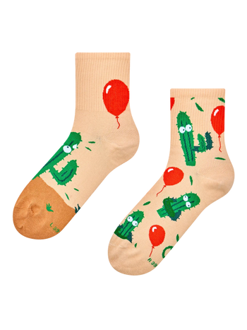 Chaussettes mi-mollet rigolotes Cactus et ballon