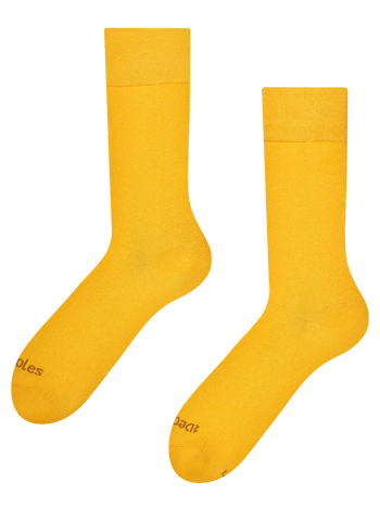 Chaussettes jaune moutarde