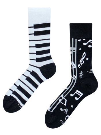 Chaussettes rigolotes en fibres de bambou Musique pour piano