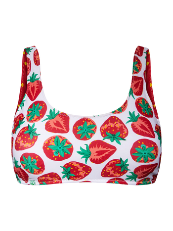 Haut de bikini de sport rigolo Fraises