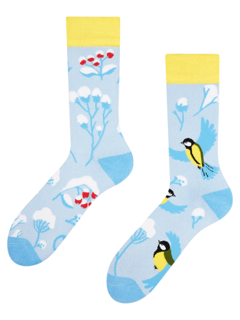 Chaussettes chaudes rigolotes Oiseau d’hiver
