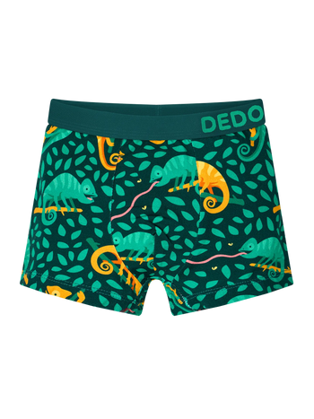 Boxer rigolo pour garçons Caméléon à la chasse