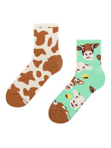 Chaussettes mi-mollet rigolotes Vache et cloche