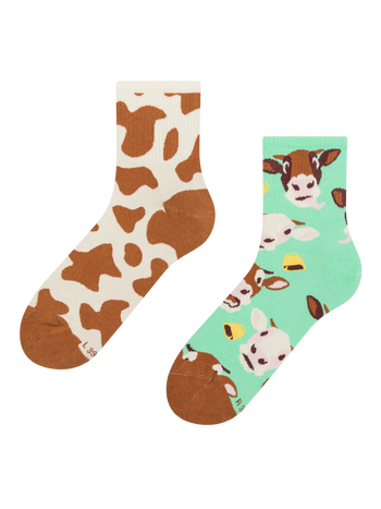 Chaussettes mi-mollet rigolotes Vache et cloche