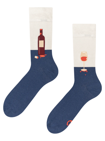 Chaussettes rigolotes Bouteille de vin