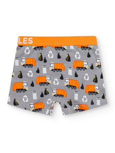 Boxer rigolo pour garçons Camion à ordures