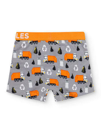 Boxer rigolo pour garçons Camion à ordures