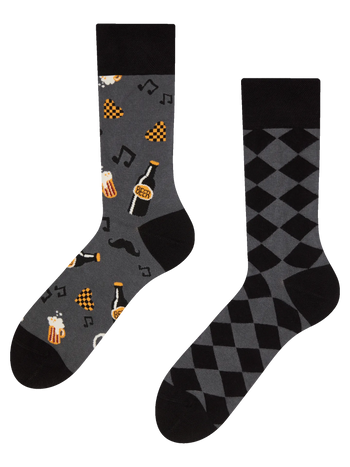 Chaussettes rigolotes en fibres de bambou Fête de bière