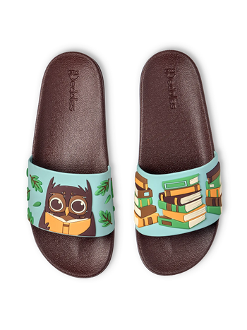 Sandales rigolotes Hiboux et livres